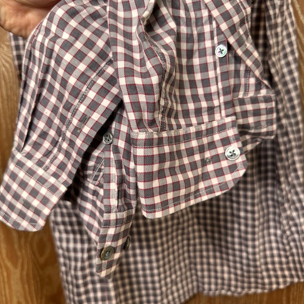 Rodd & Gunn Mens Original Fit Gingham Button Down Shirt Brown White Size M - Picture 7 of 8
